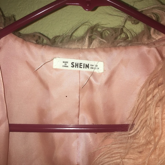 Pink Faux Fur Jacket coat size M Girls (10/12) - Picture 6 of 6